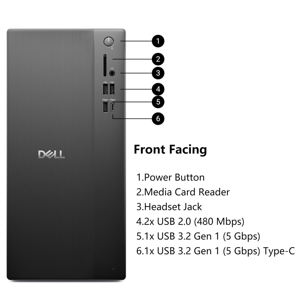 Dell 2026 Edition Tower Desktop Computers, 8GB DDR5 RAM, 512GB PCIe SSD