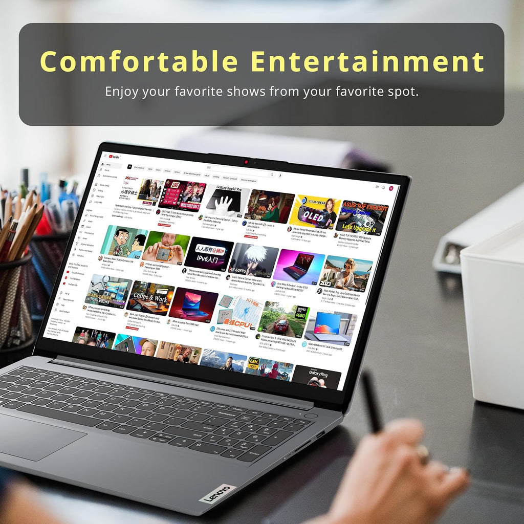 Lenovo Ideapad 1i 15.6" FHD Touchscreen Laptop, Intel i3 1215U, 40GB RAM, 1.16TB Storage(1TB SSD+160GB Docking Station Set), Intel UHD Graphics, Full Size Keyboard, Win11 Pro, Gray