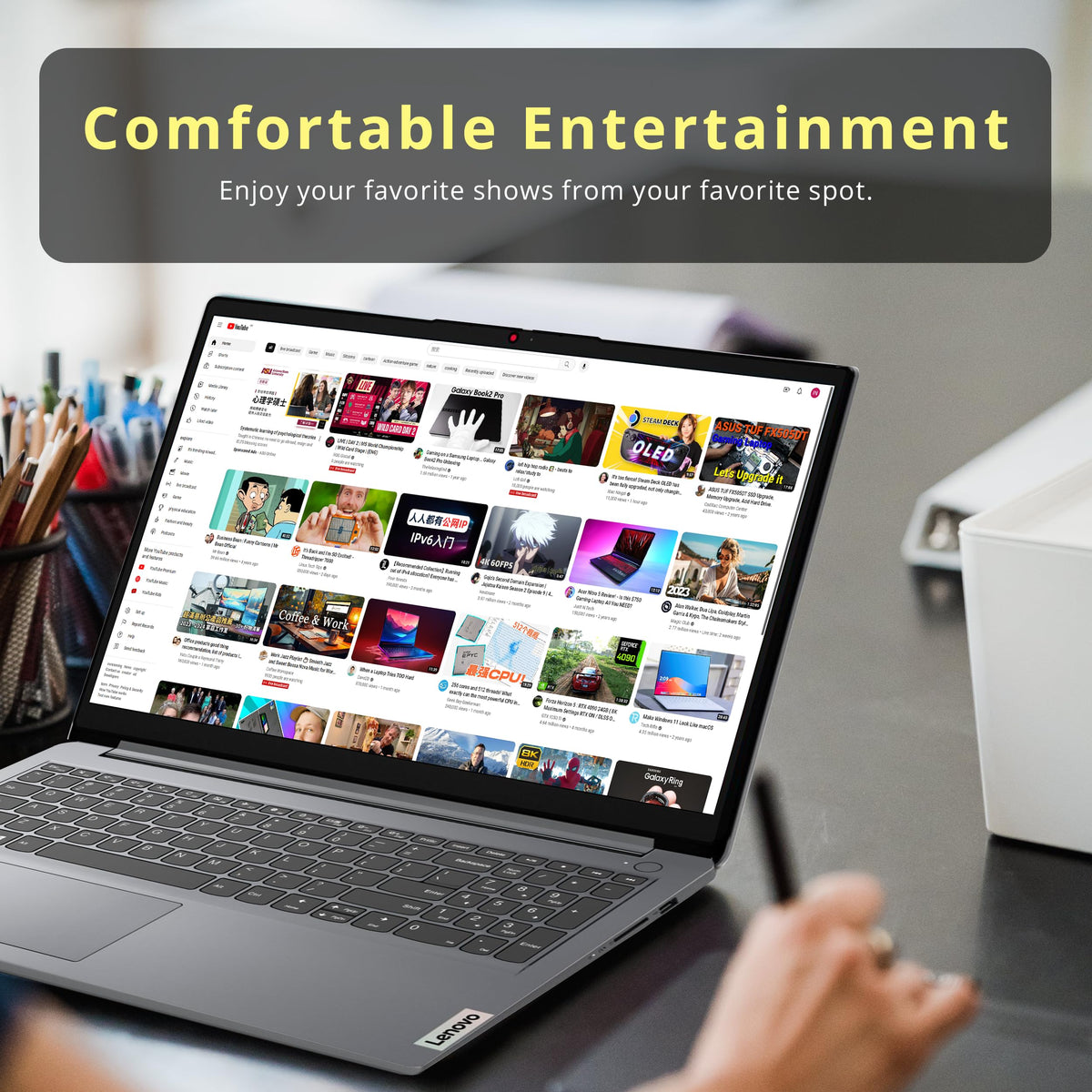 Lenovo Ideapad 1i 15.6" FHD Touchscreen Laptop, Intel i3 1215U, 40GB RAM, 1.16TB Storage(1TB SSD+160GB Docking Station Set), Intel UHD Graphics, Full Size Keyboard, Win11 Pro, Gray