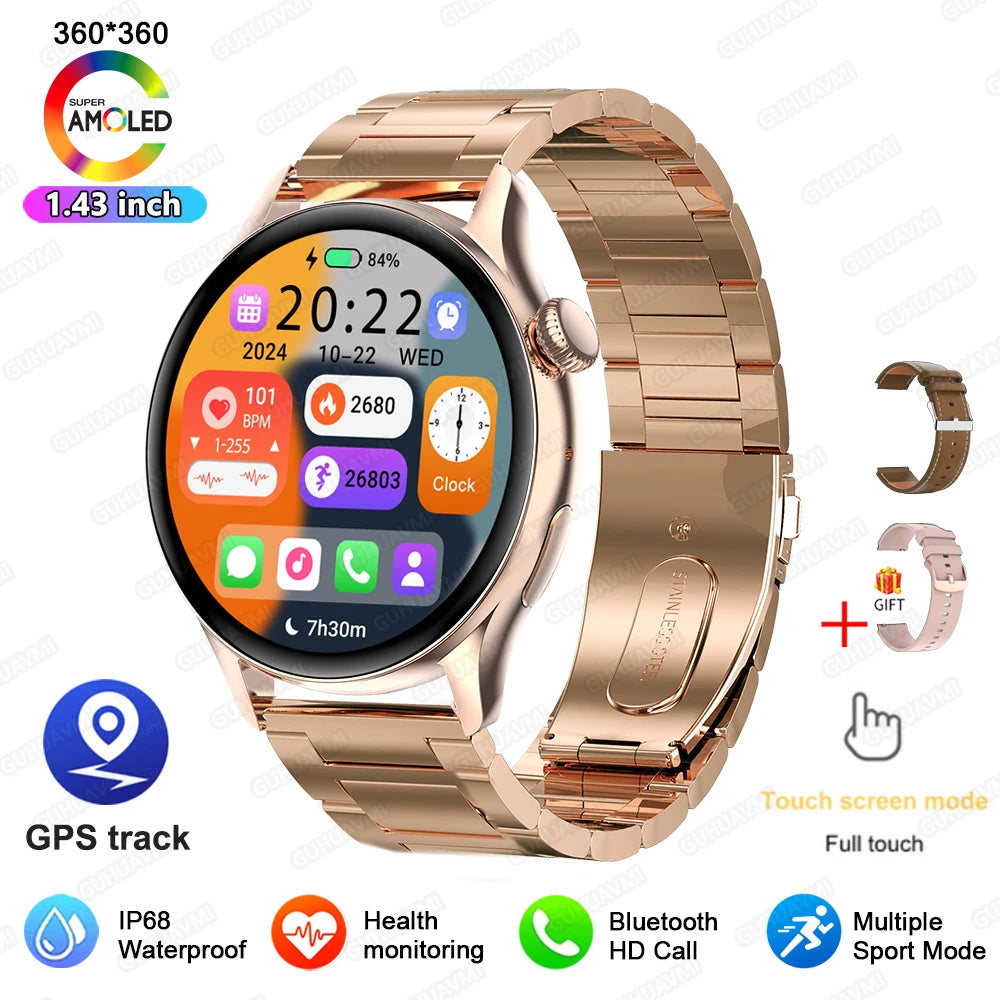 2026 New Smart Watch For Women Gift 1.43 Inch Full Touch Screen Sports Watches 500+Custom Dial Call Waterproof Smartwatch Ladies