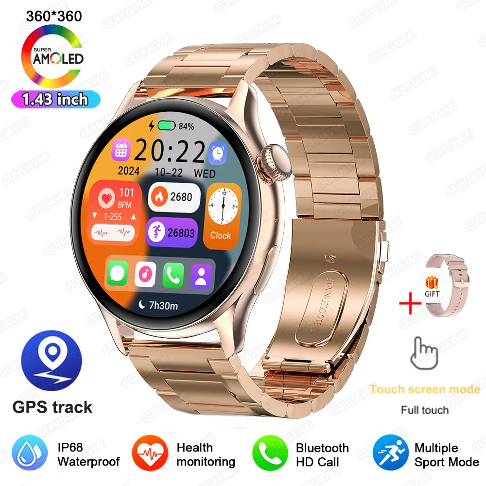 2026 New Smart Watch For Women Gift 1.43 Inch Full Touch Screen Sports Watches 500+Custom Dial Call Waterproof Smartwatch Ladies