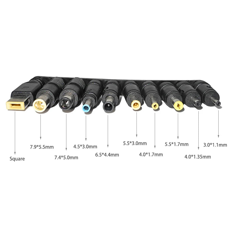 100W Type C to Universal Notebook Adapter Connecter Dc Jack Usb C Laptop Charging Cable Cord Laptop Charger 10pcs Connector