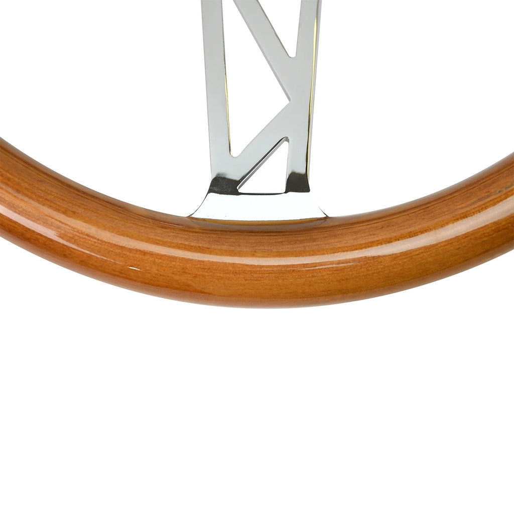 TIYPEOR Universal Classic Solid Wood 15 Inch New Design 4-spoke Bracket Retro Classic Car Steering Wheel