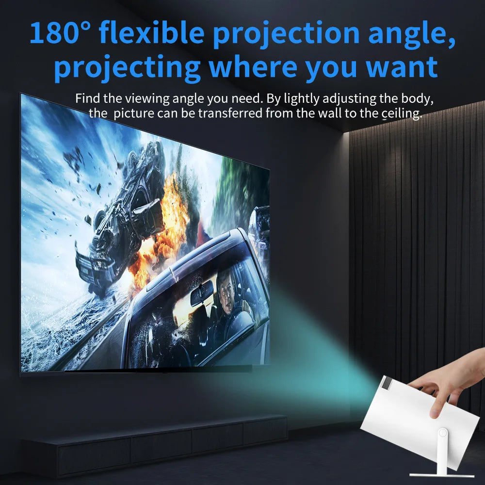 XPOD YH300 Android 11 Portable LCD Quad Core Mini WiFi 120 ANSI Lumens 1280x720P 1500:1 Contrast Projector 50000 Hours Lamp Life