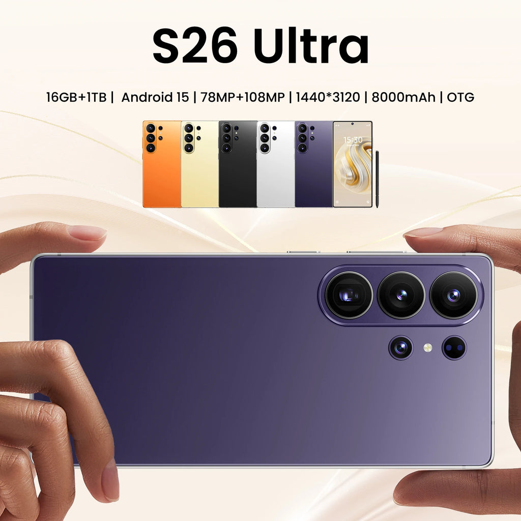 Hot Sale S26 or S27 ultra 5g Unlocked Smartphone Dual Sim Phones Free Shipping
