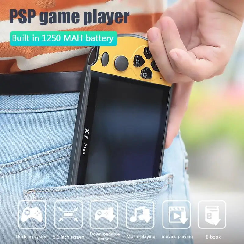 Hot Selling X7Plus Classic Game Player 5.1Inch HD Screen Game Gameboys Color Retro for Children Gift Toys