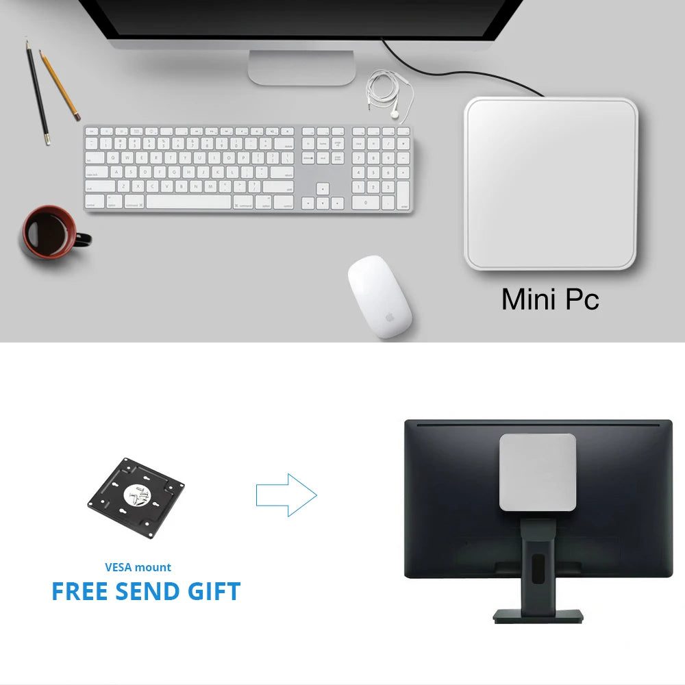 Intel Core i5-4200U 1037U Mini PC DDR3 SSD with 6xUSB 1xHDMI 1xVGA Support WiFi PCIE Linux Pfsense Office Computer Win10 Ready