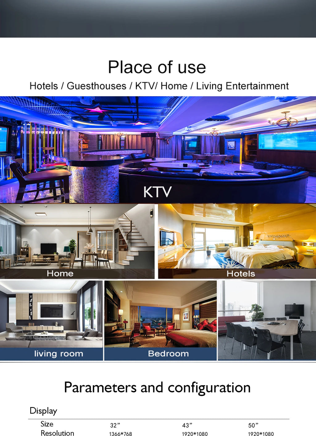 OEM Customizable 85-Inch Android Smart LED TV 4K HDTV with 32''-75'' Normal TV Motherboard 40 43 50 55 60 65 4K Television