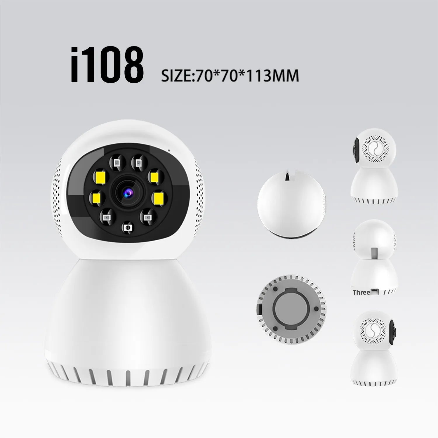 Mini 1080P HD Indoor Security Camera with Night Vision Tuya Smart App 2.4G/5Ghz WiFi Cloud Data Storage Options