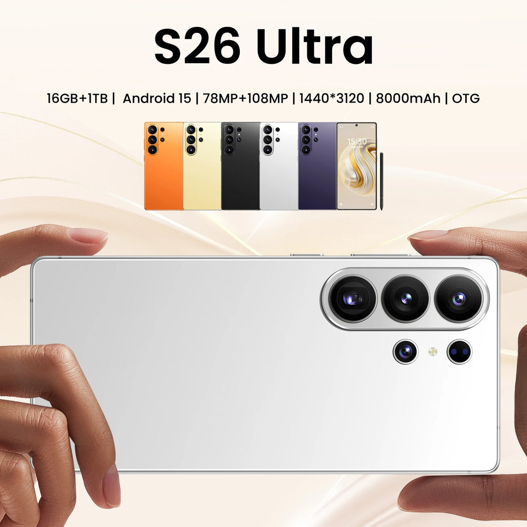 Hot Sale S26 or S27 ultra 5g Unlocked Smartphone Dual Sim Phones Free Shipping