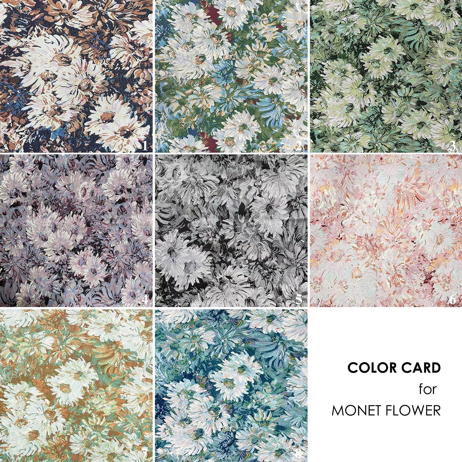 2025 Monet's Gardens New Brocade Jacquard Fabric Luxury