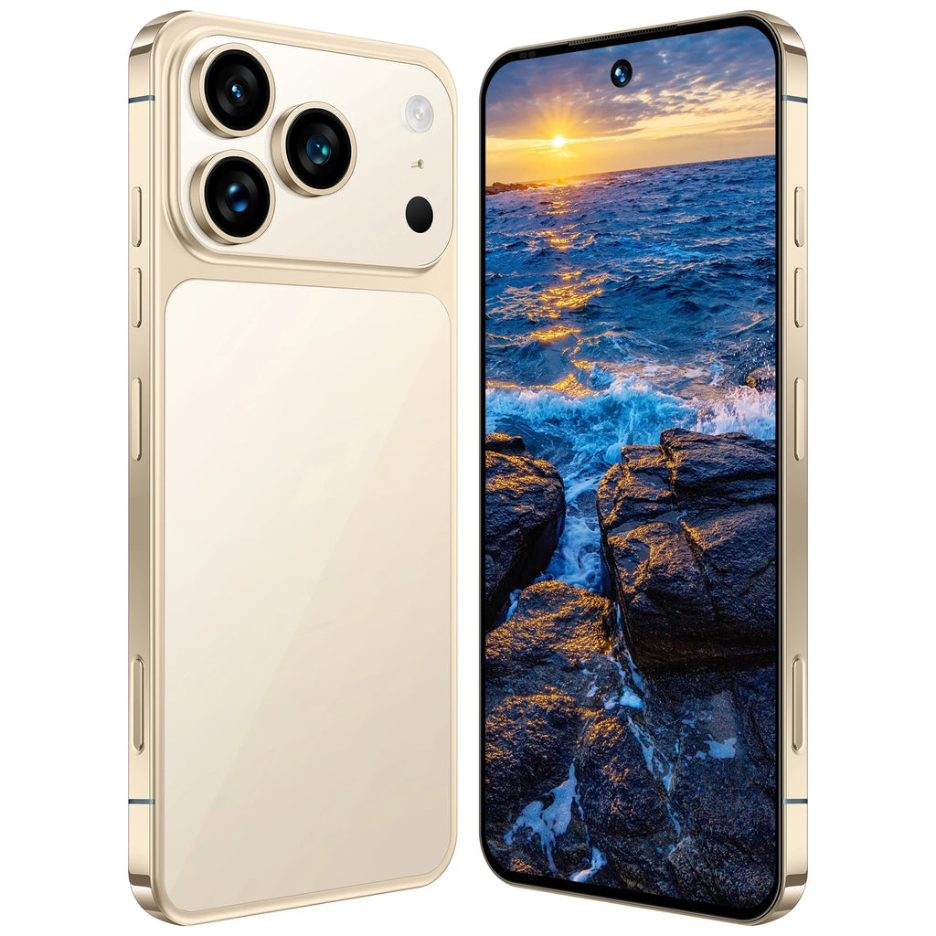 2025 Hot Selling Custom I17 17 Pro Max 5G Smartphone 7.3 Inch Display 8GB+256GB Storage 10 Core MTK Cellphone