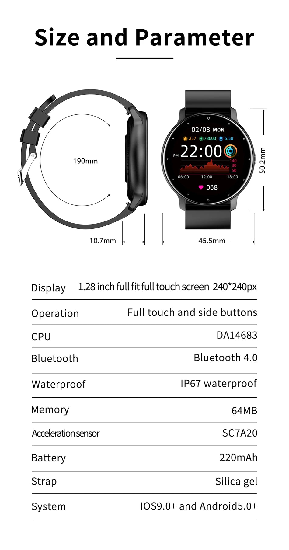LIGE 2026 New Smart Watch Men Full Touch Screen Sport Fitness Watch IP67 Waterproof Bluetooth For Android ios smartwatch Men+box