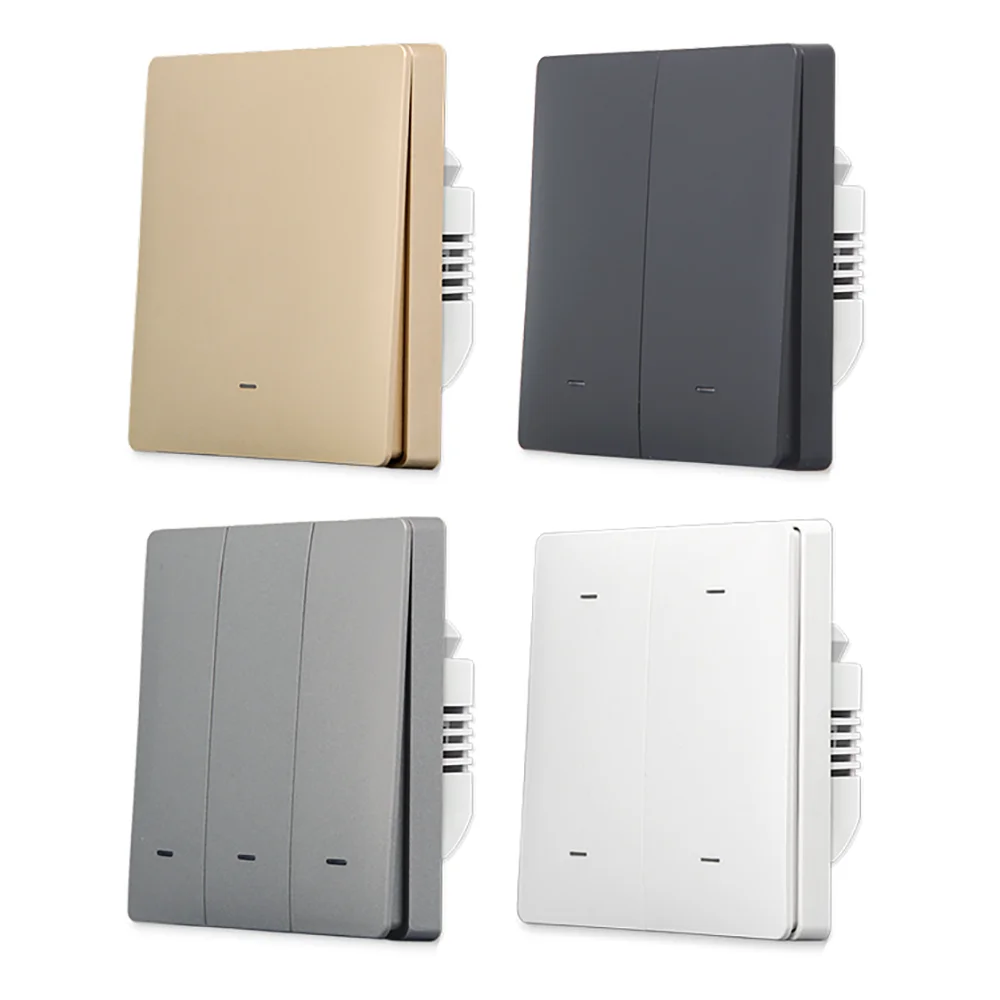 Tuya Zigbee Switch 1/2/3/4 Gang Smart Home APP Voice Control Neutral Wire Optional Smart Home Products for Alexa Home Assistant