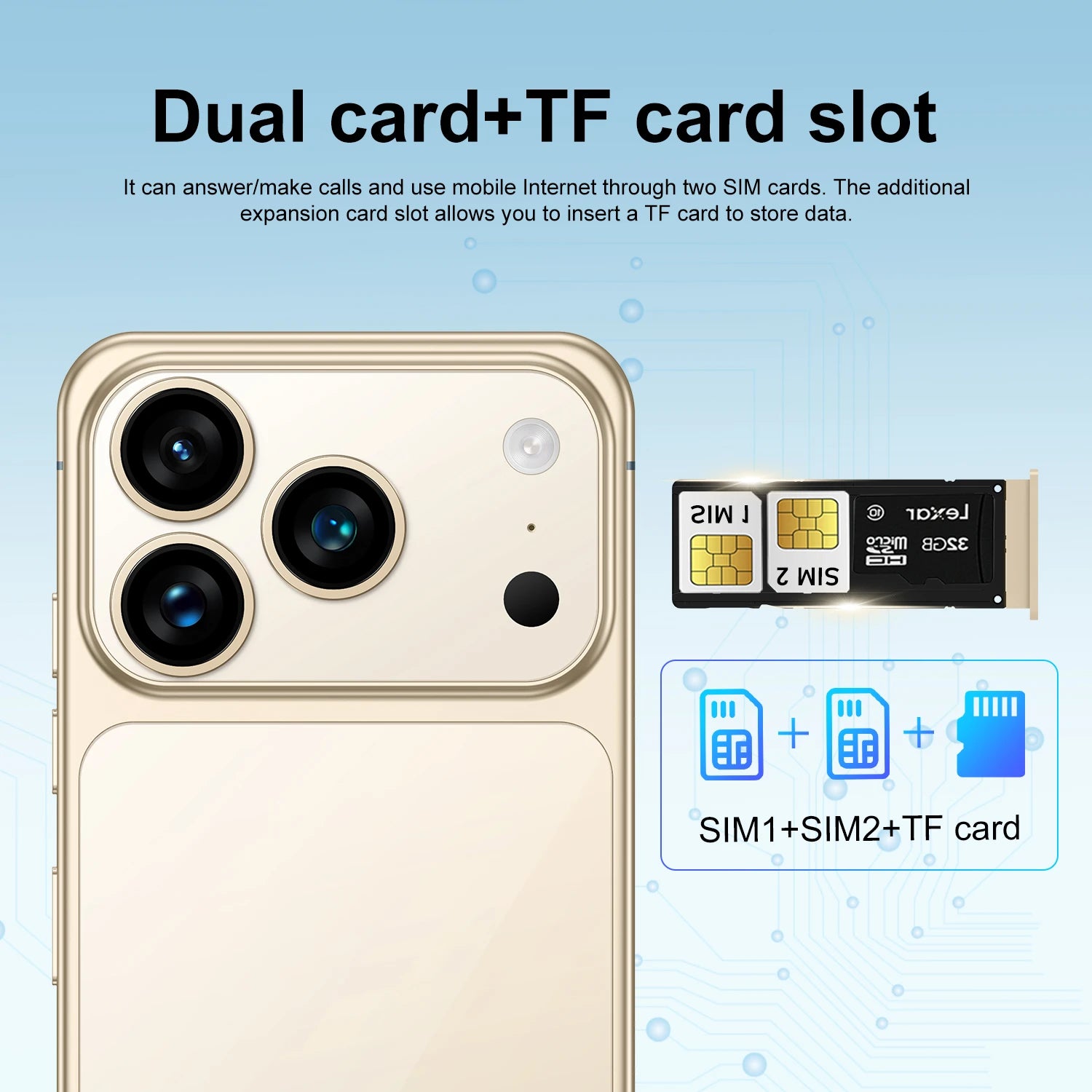 2025 Hot Selling Custom I17 17 Pro Max 5G Smartphone 7.3 Inch Display 8GB+256GB Storage 10 Core MTK Cellphone