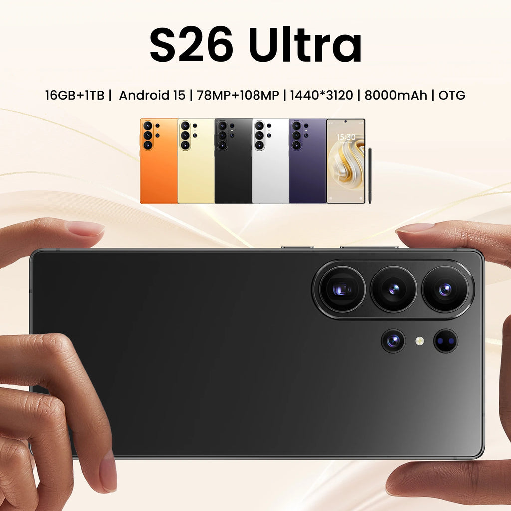 Hot Sale S26 or S27 ultra 5g Unlocked Smartphone Dual Sim Phones Free Shipping