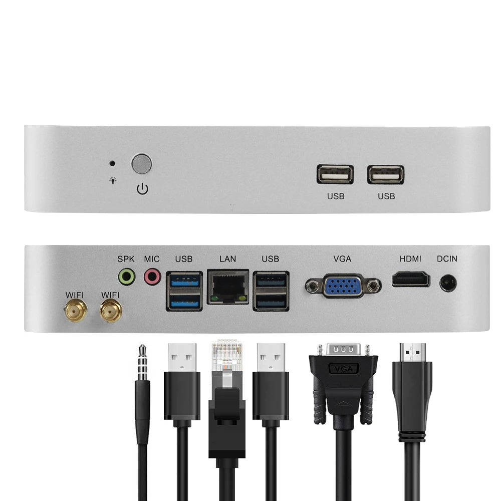 Intel Core i5-4200U 1037U Mini PC DDR3 SSD with 6xUSB 1xHDMI 1xVGA Support WiFi PCIE Linux Pfsense Office Computer Win10 Ready