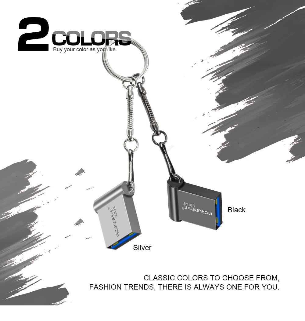 Super Mini USB 3.0 Pendrive Metal 16GB 32GB USB Flash Drive 64G Pen Drive U Disk Flash Memory Stick Gift