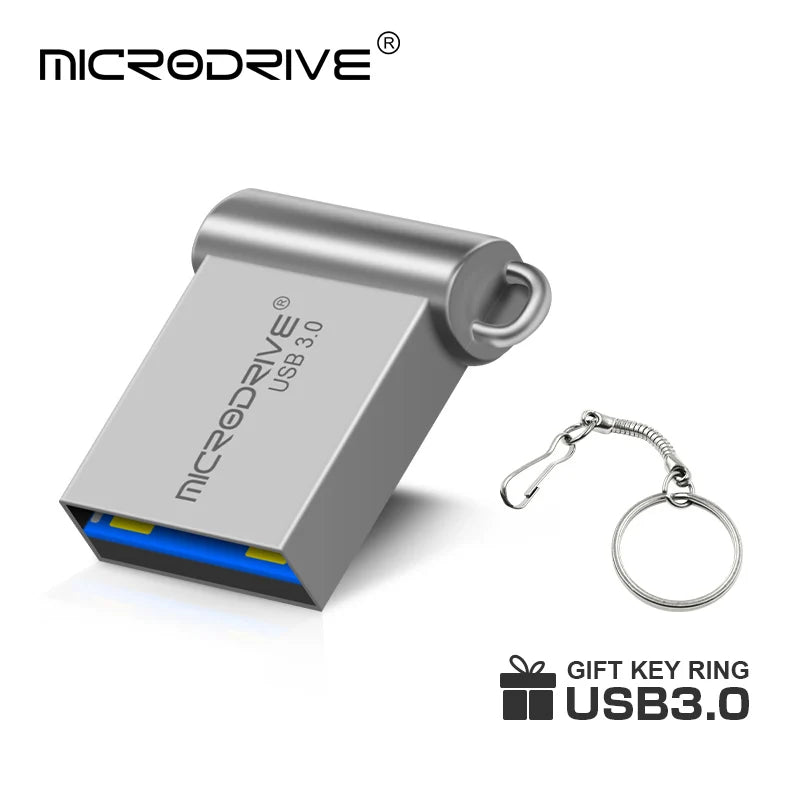 Super Mini USB 3.0 Pendrive Metal 16GB 32GB USB Flash Drive 64G Pen Drive U Disk Flash Memory Stick Gift