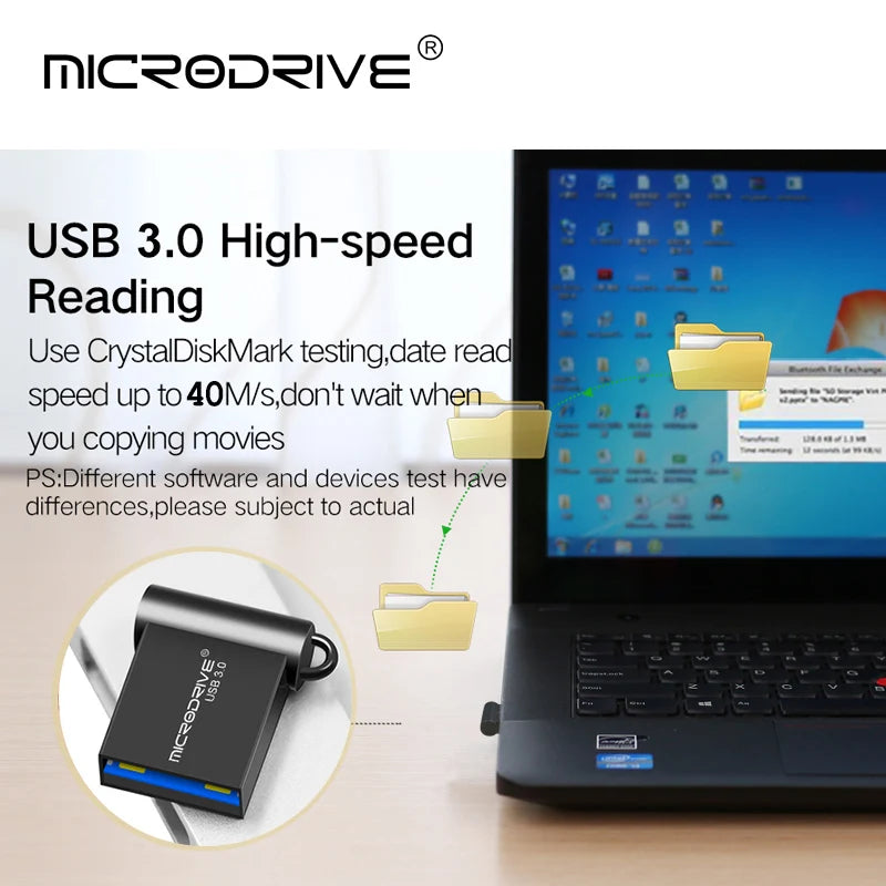 Super Mini USB 3.0 Pendrive Metal 16GB 32GB USB Flash Drive 64G Pen Drive U Disk Flash Memory Stick Gift