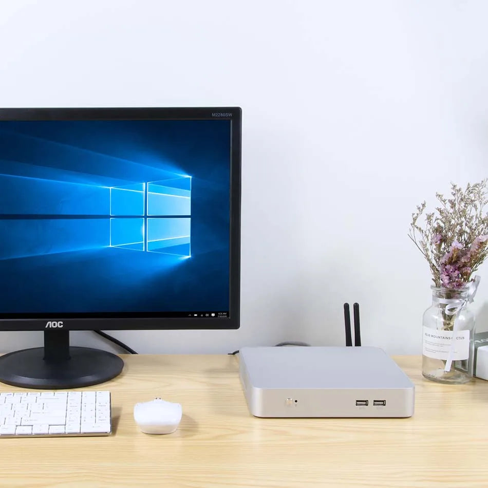 Intel Core i5-4200U 1037U Mini PC DDR3 SSD with 6xUSB 1xHDMI 1xVGA Support WiFi PCIE Linux Pfsense Office Computer Win10 Ready