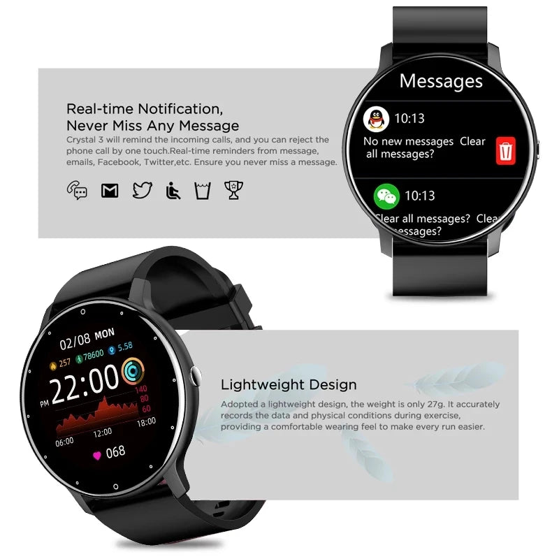 LIGE 2026 New Smart Watch Men Full Touch Screen Sport Fitness Watch IP67 Waterproof Bluetooth For Android ios smartwatch Men+box