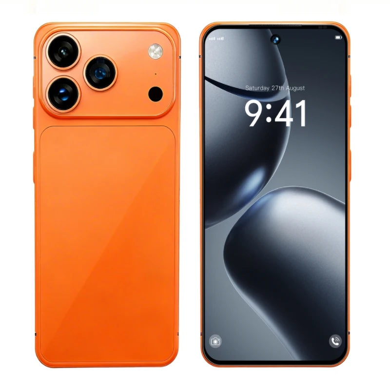 2025 Hot Selling Custom I17 17 Pro Max 5G Smartphone 7.3 Inch Display 8GB+256GB Storage 10 Core MTK Cellphone