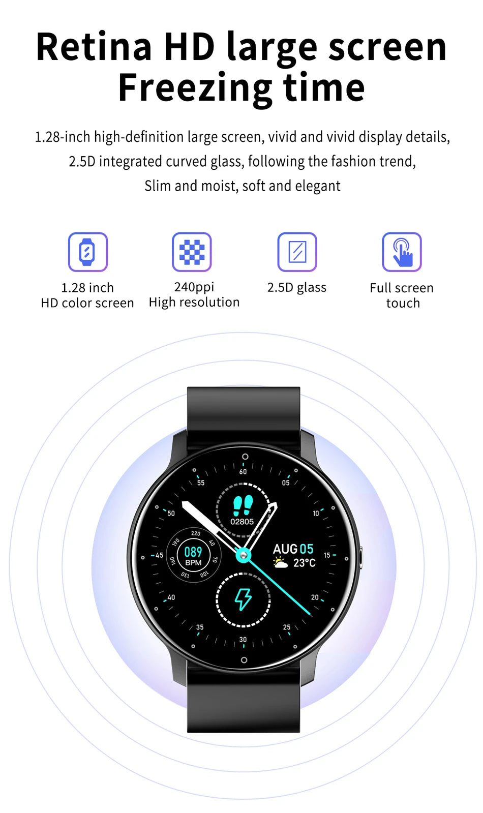 LIGE 2026 New Smart Watch Men Full Touch Screen Sport Fitness Watch IP67 Waterproof Bluetooth For Android ios smartwatch Men+box
