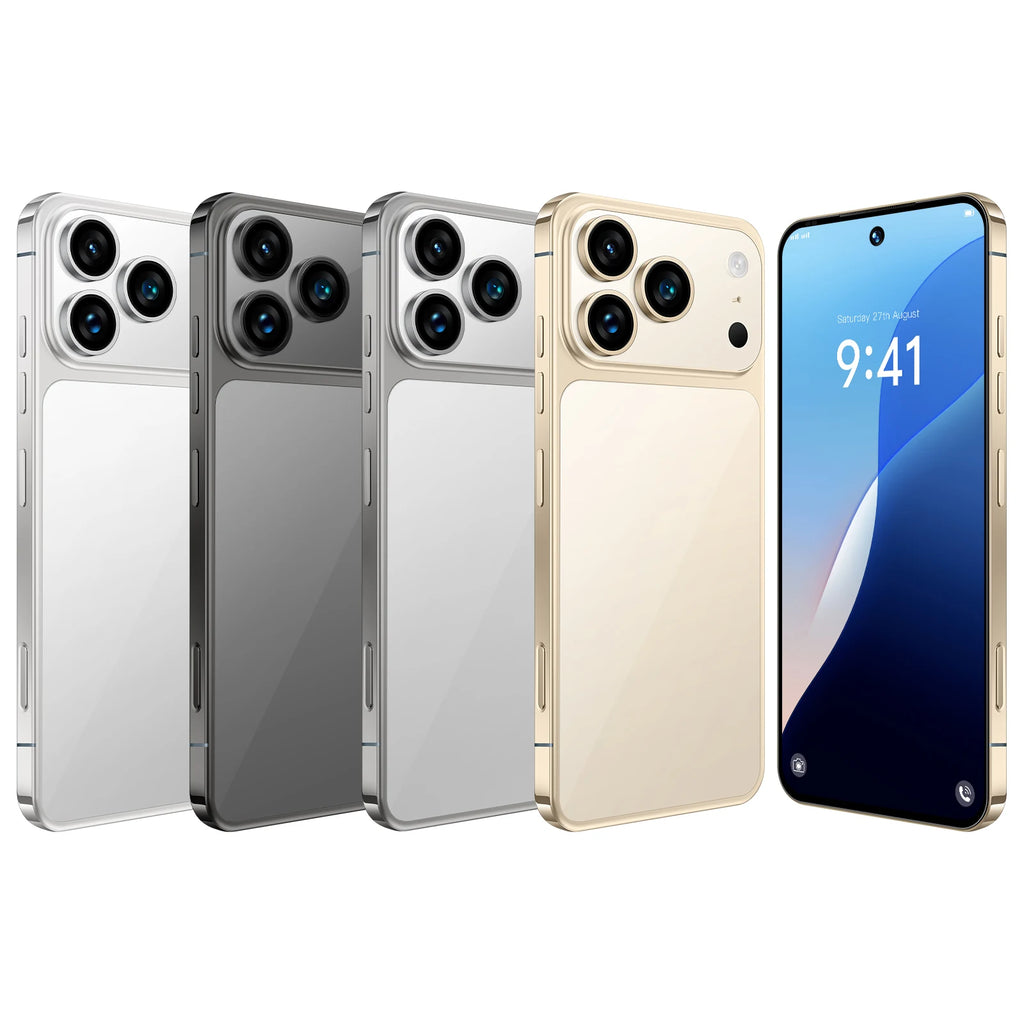 2025 Hot Selling Custom I17 17 Pro Max 5G Smartphone 7.3 Inch Display 8GB+256GB Storage 10 Core MTK Cellphone