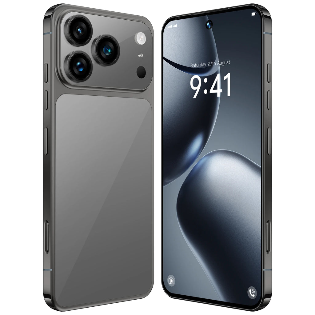 2025 Hot Selling Custom I17 17 Pro Max 5G Smartphone 7.3 Inch Display 8GB+256GB Storage 10 Core MTK Cellphone