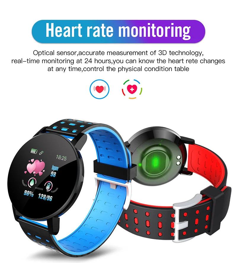 Smart Watch Led Digital Clock Waterproof Smartwatch 1.44" Screen Full Touch Smartband Heart Rate Monitor Fitness Tracker Watch