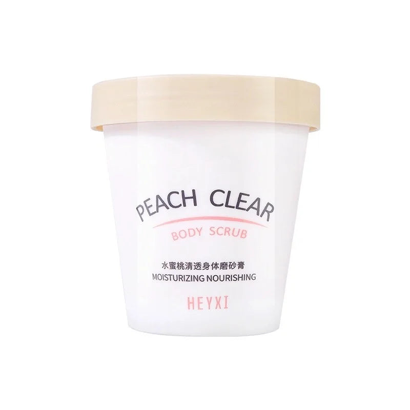 HEYXI Peach Body Scrub 200g Brightening Moisturizing Anti Goose Pimples Bath Shower Fruit Body Exfoliator