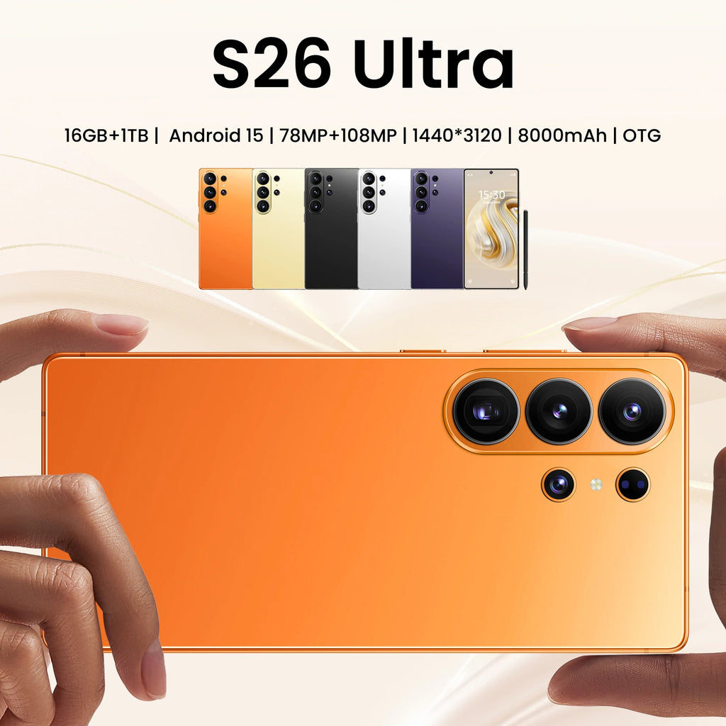Hot Sale S26 or S27 ultra 5g Unlocked Smartphone Dual Sim Phones Free Shipping