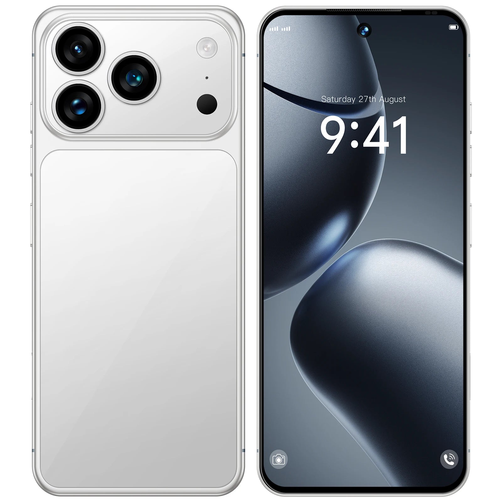 2025 Hot Selling Custom I17 17 Pro Max 5G Smartphone 7.3 Inch Display 8GB+256GB Storage 10 Core MTK Cellphone