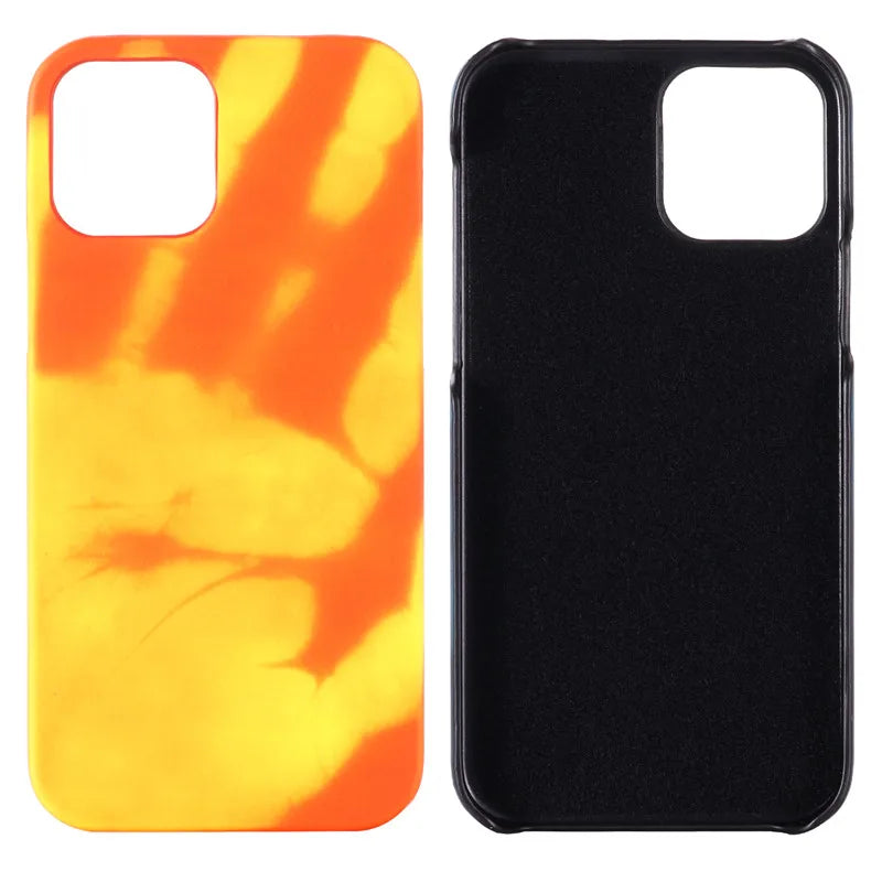 Temperature Color Changing Phone Case for iPhone 17 16 15 14 13 Pro Max, Thermal Reactive Heat Sensitive Cover