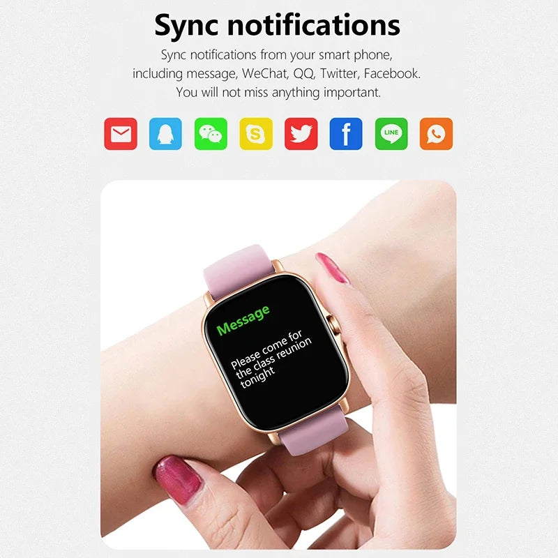 Smart Watch Android Phone 1.44''Inch Color Screen Bluetooth Call Smart Watch Women Men