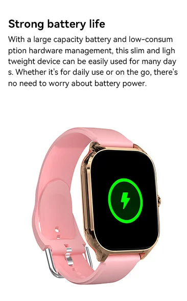 2026 New Smart Watch For Android IOS 2.01Inch Color Screen Bluetooth Call Blood Oxygen/Pressure Monitoring Smart Watch Women Men