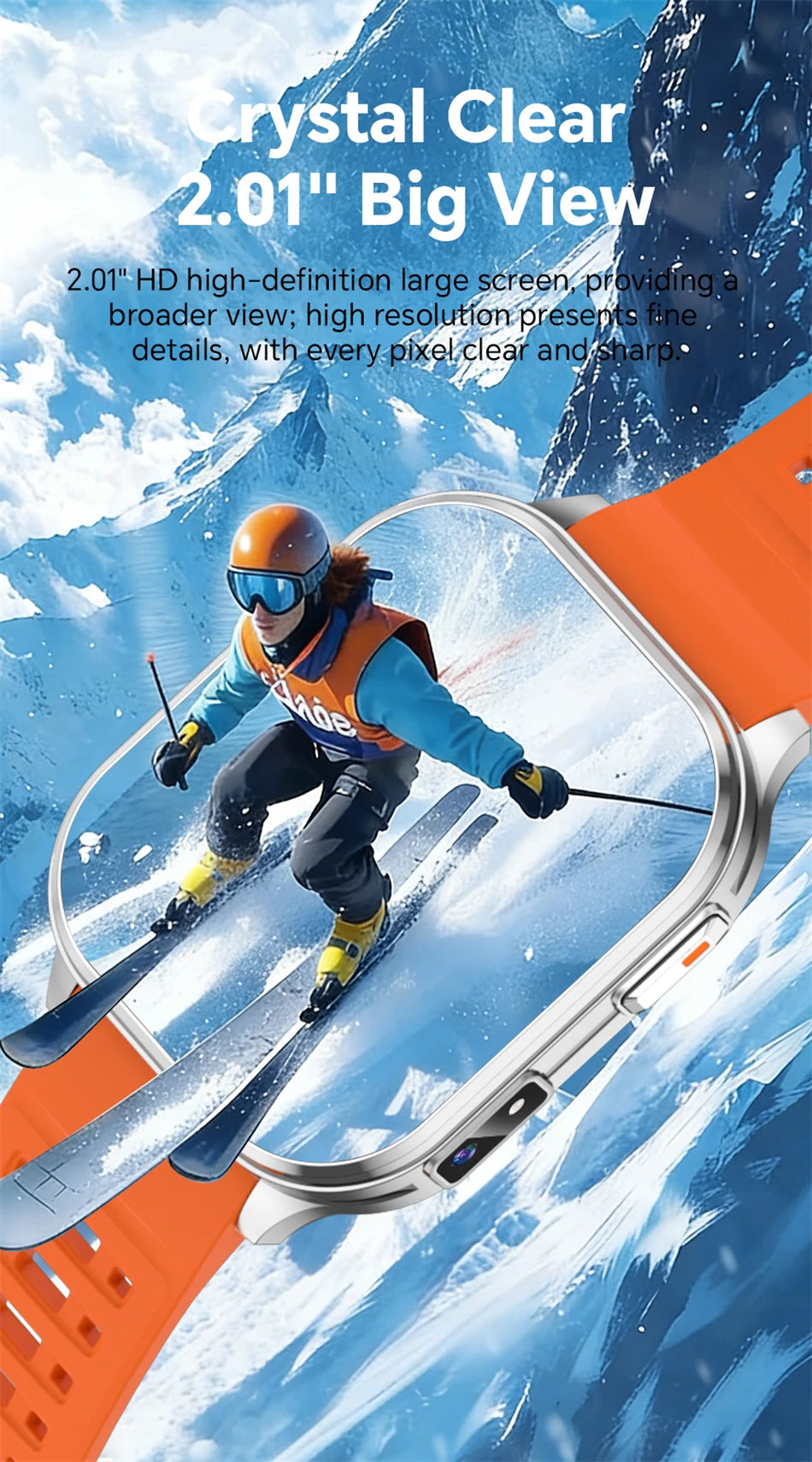 New Smartwatch Men Women Camera Take Photos Record Video Health Monitor Sports Fitness Waterproof Flashlight Call Smart Watches