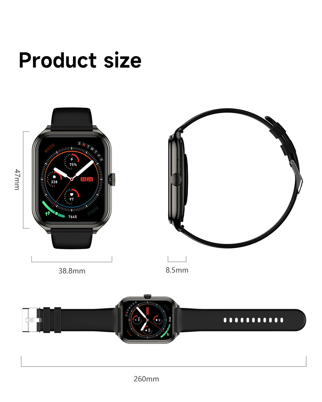 2026 1.95-inch Ultra Smart Watch For Men Women 300mAh High Capacity Battery Outdoor Sports Fitness Health Monitoring Smartwatch