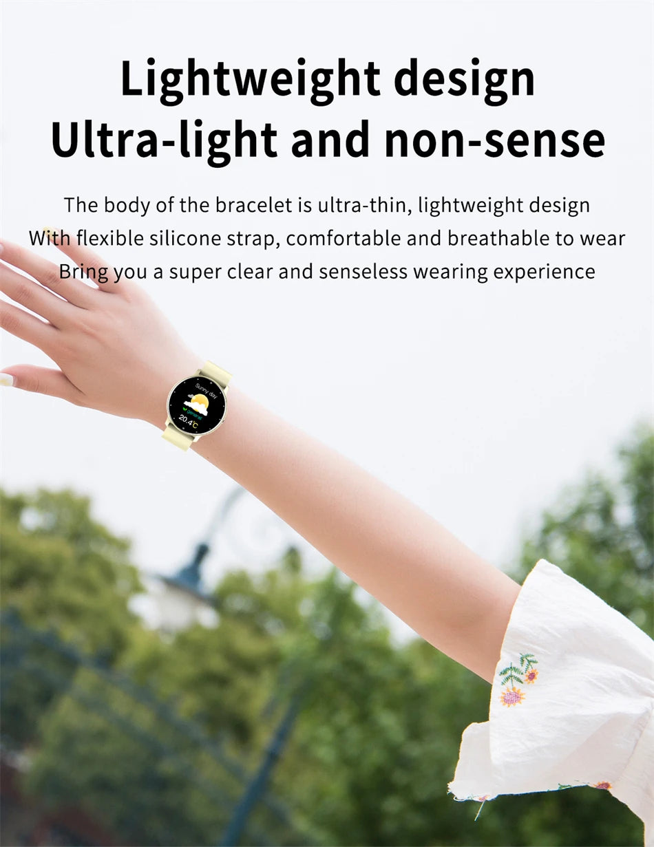 LIGE Smart Watch Women Men Full Touch Screen Bluetooth Call Smartwatch Waterproof Sports Fitness Tracker Watches for Android iOS