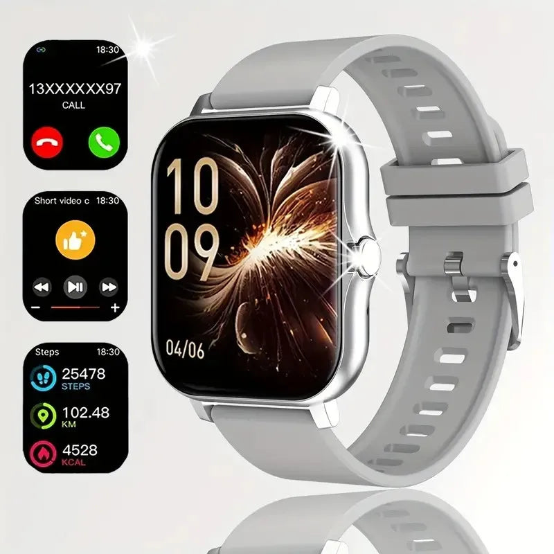 2026 Smart Watch 1.83 Inch HD Display Answer Make Call Message Preview Sport Modes DIY Dial Weather Forecast Men Women