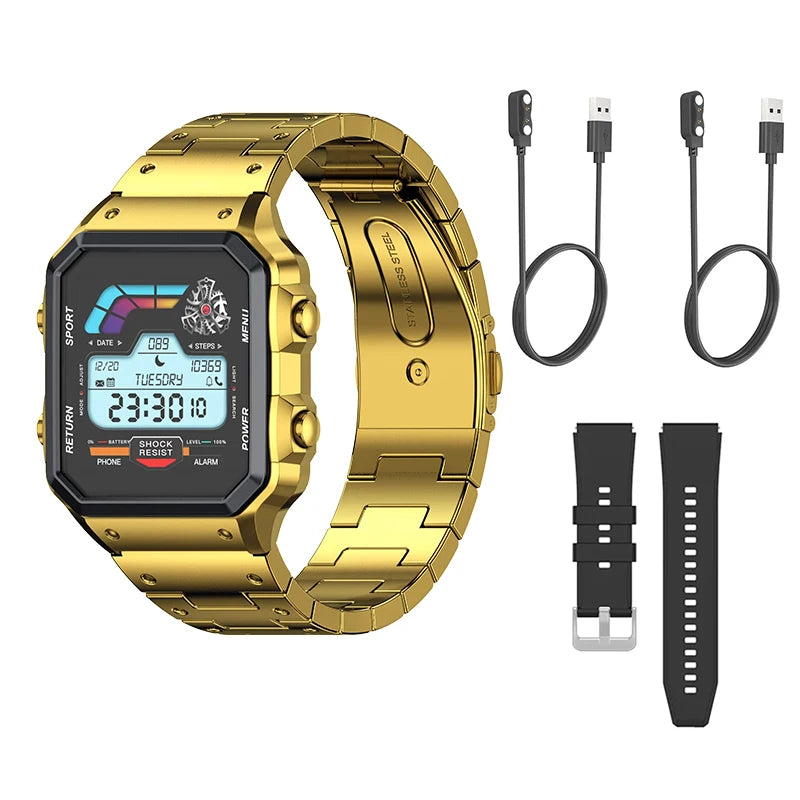 Aiweile AW38 Smart Watch Man High-End Luxury for Android IOS Fitness Tracker Sport Business Bluetooth Call DIY Faces Steel Voice