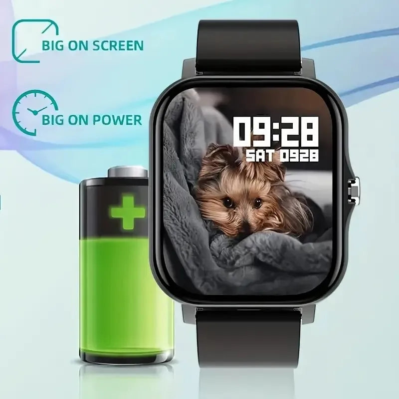 2026 Smart Watch 1.83 Inch HD Display Answer Make Call Message Preview Sport Modes DIY Dial Weather Forecast Men Women