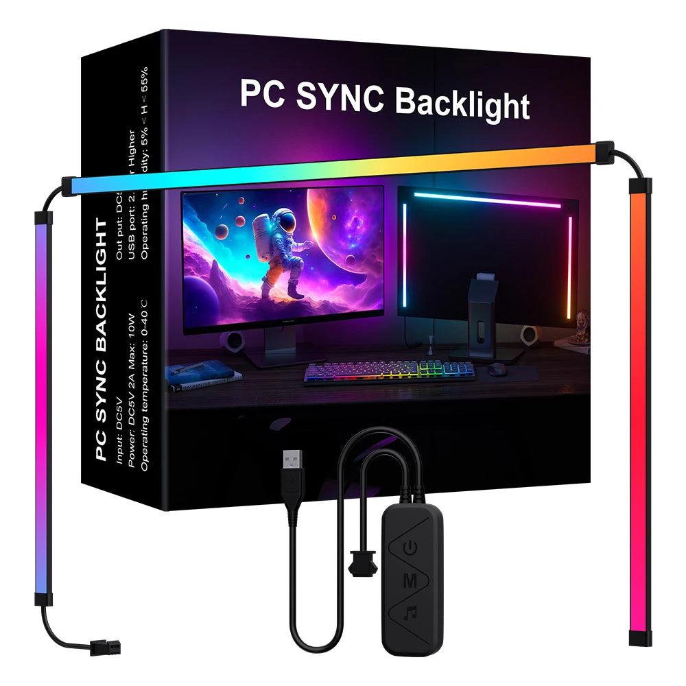 Smart Ambient TV PC Display Sync Computer Monitor Backlight LED Strip Light RGB Smart DIY Game Holiday Atmosphere Decor Lamp