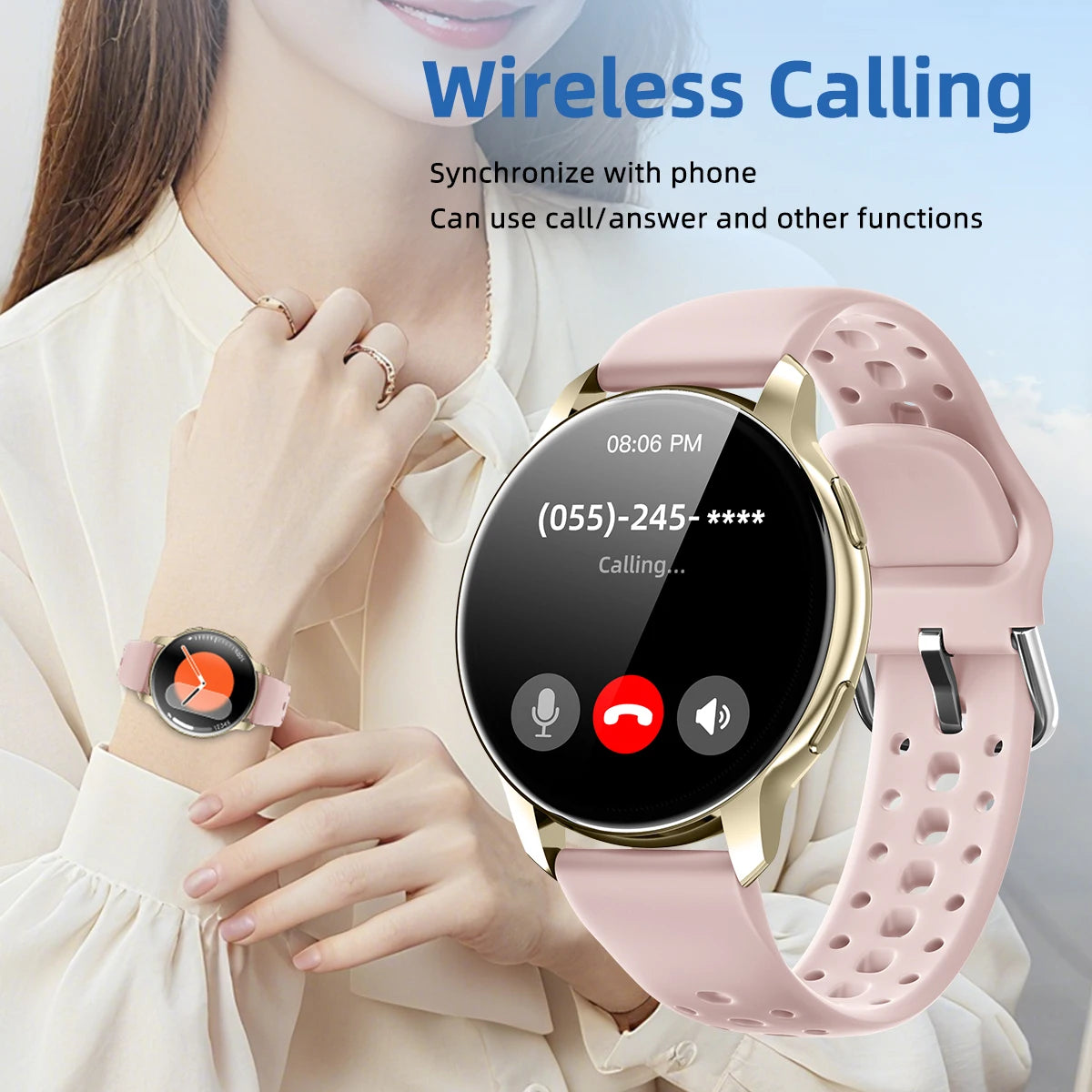 2026 New Smart Watch for Android/IOS 1.46''HD Display Camera Control Wireless Phone Call Voice Answer Christmas Gift Men Women