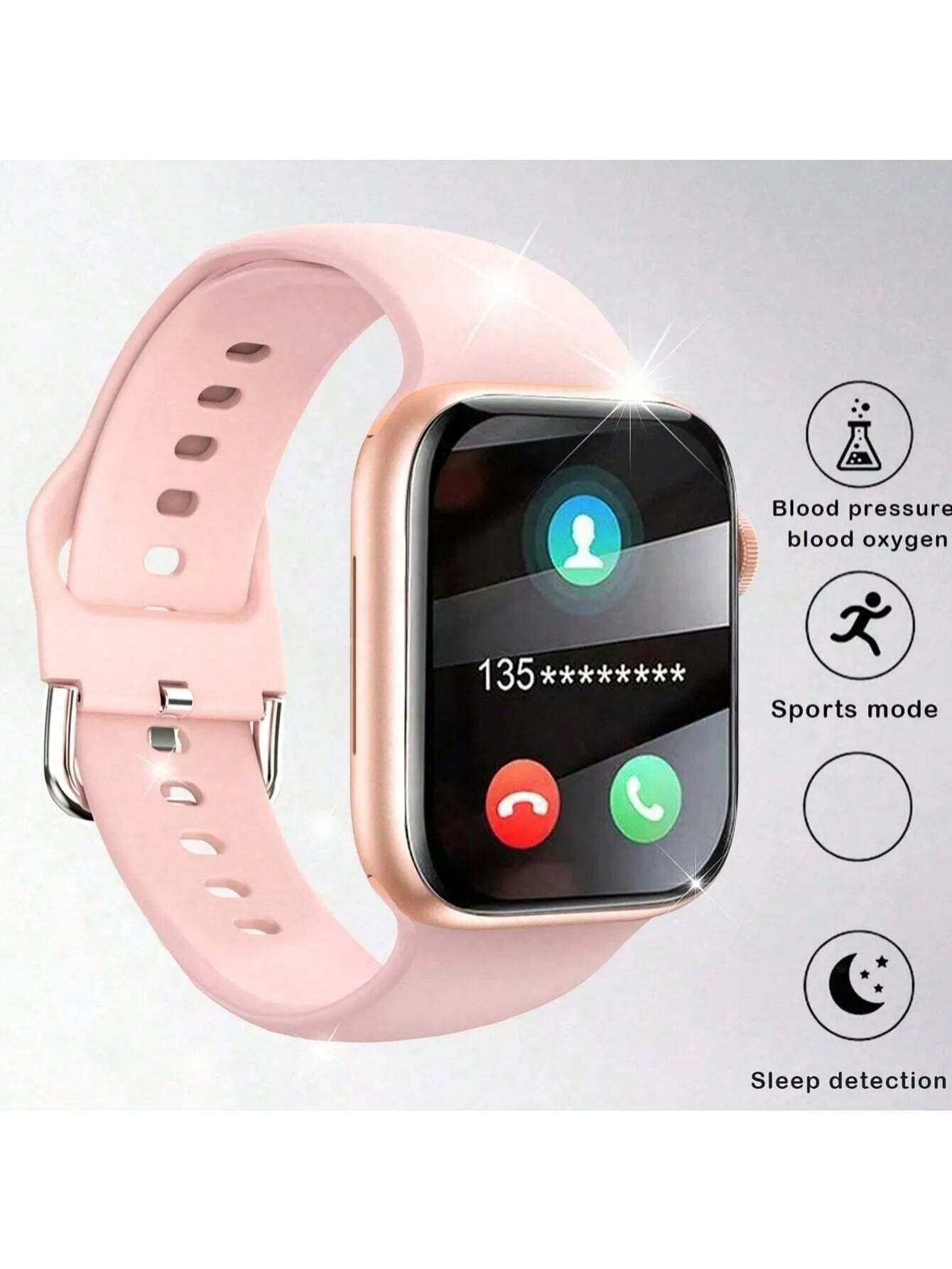 Smart Watch, Wireless Call/Dial, Multi-Sport Mode, Multiple APP Reminders, Suitable for Men and Women, Compatible with IPhone/An