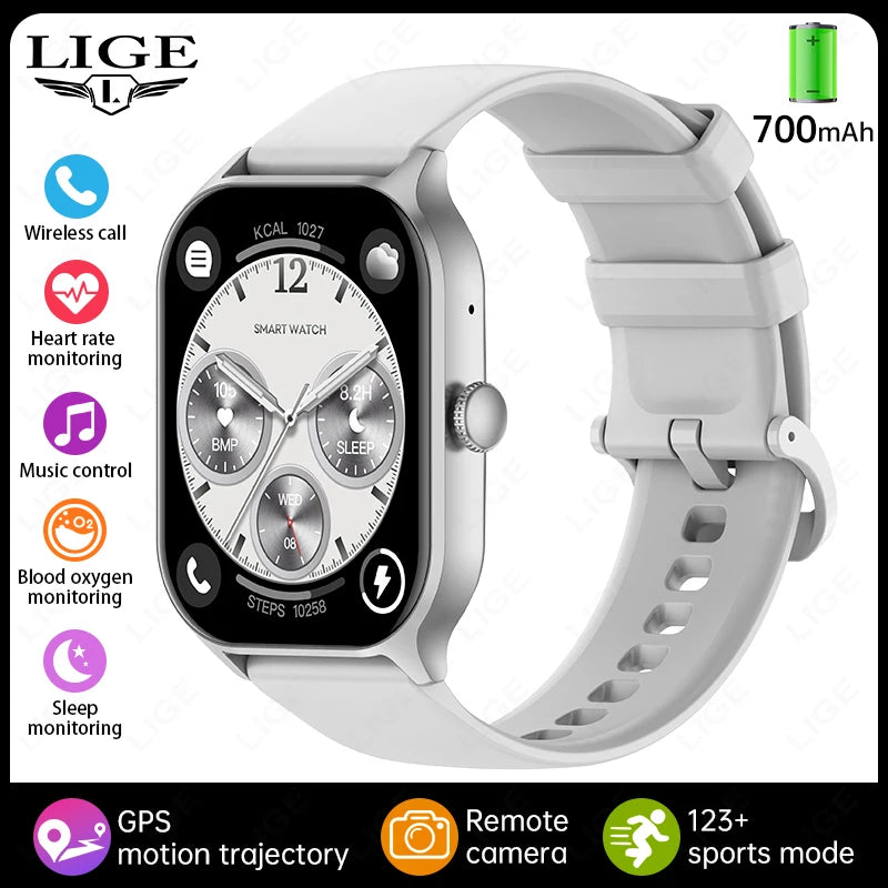 2026 New Smart Watch Diagnosis Blood Lipids Uric Acid Blood Pressure Smartwatch Men ECG+HRV Voice Bluetooth Call Health watch