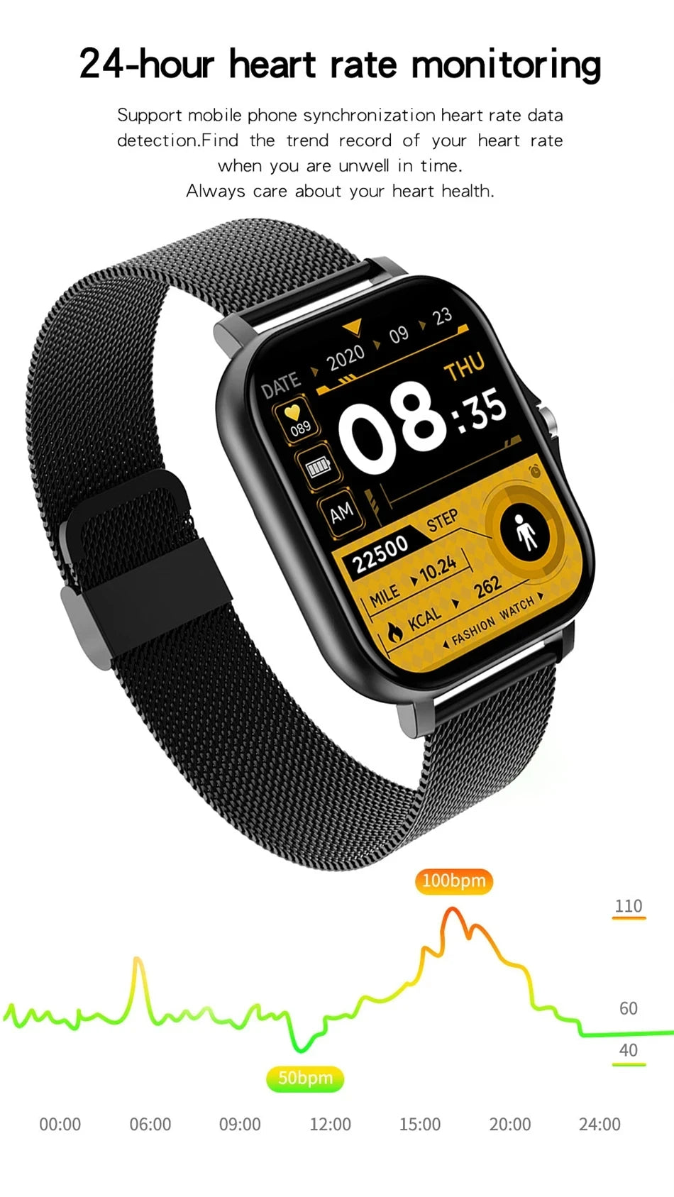 Smart Watch For Android IOS Watches 1.83inch HD Display Bluetooth Call Message Alert Music Sports Mode Smartwatch Men Women Gift