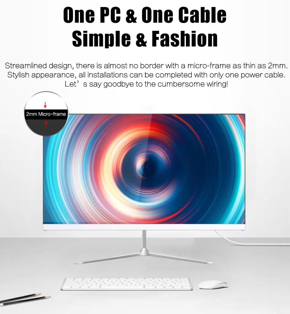 Intel I5 All-in-One PC 19/22 Inch with Wifi Bluetooth Speaker - Desktop Computer for Home And Office