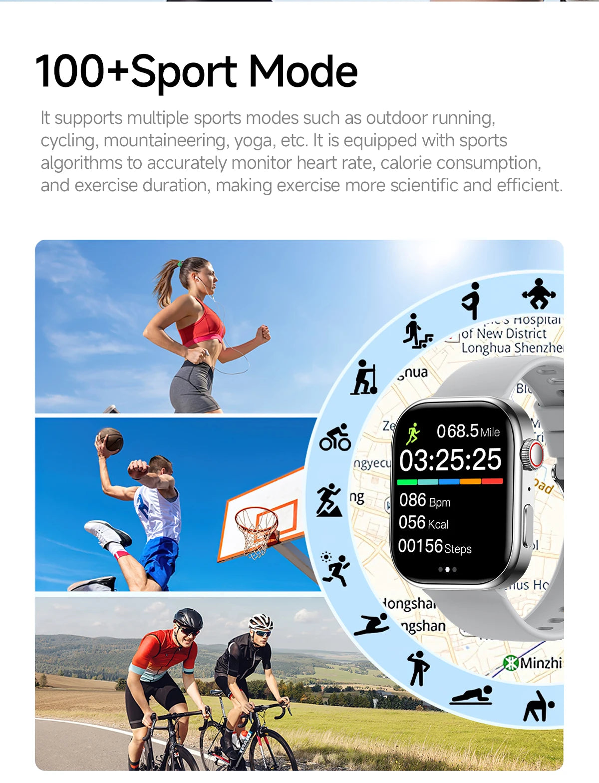 2026 NEW Smart Watch for Android/IOS 2.01“ HD Screen Health Monitoring Bluetooth Call Music Control Sport Watch for Men Women